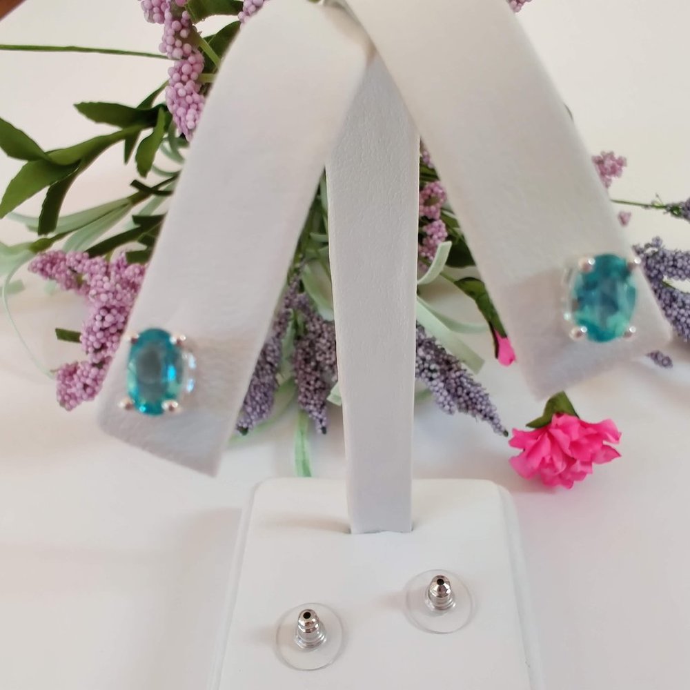 Genuine Madagascar Paraiba Apatite Earring…